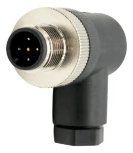 Conector Armable M12 5P Macho 90°